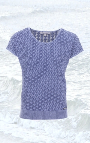 Feminine short-sleeved Pullover in Blue for Women from Piece of Blue