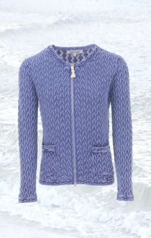 Pretty and Feminine Knitted Cardigan in Blue for Women from Piece of Blue.