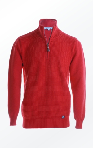 Basic half-zip Pullover in Red for Men from Piece of Blue