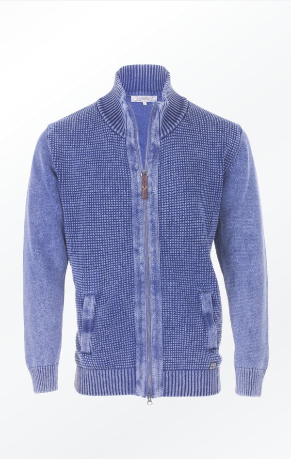 Light Indigo Jacket with Herringbone Band for Men from Piece of Blue
